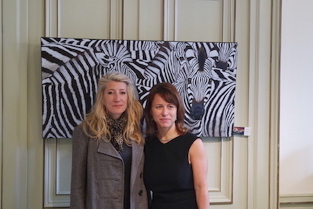 photo avec Mme Burkli Maire du 9e arondissement de Paris vernissage